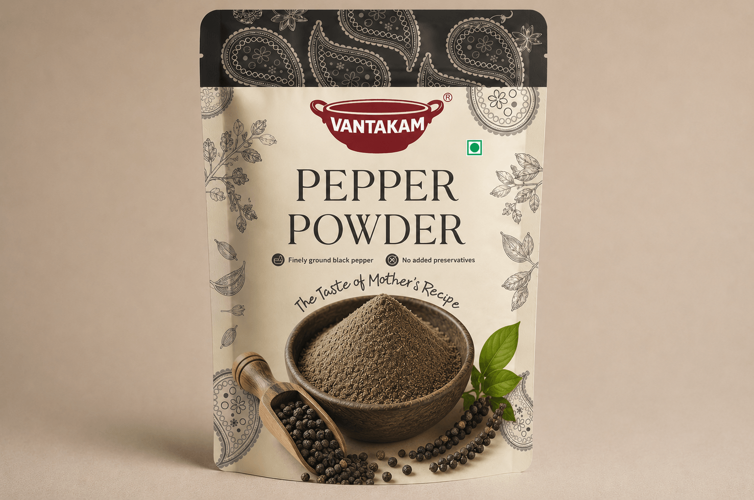 Black Pepper Powder — Front